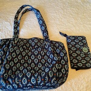 “Glenna” by Vera Bradley with matching turn lock wallet.